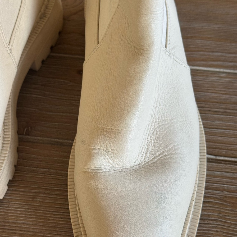 Cream Ankle Boots - Picture 5 of 7